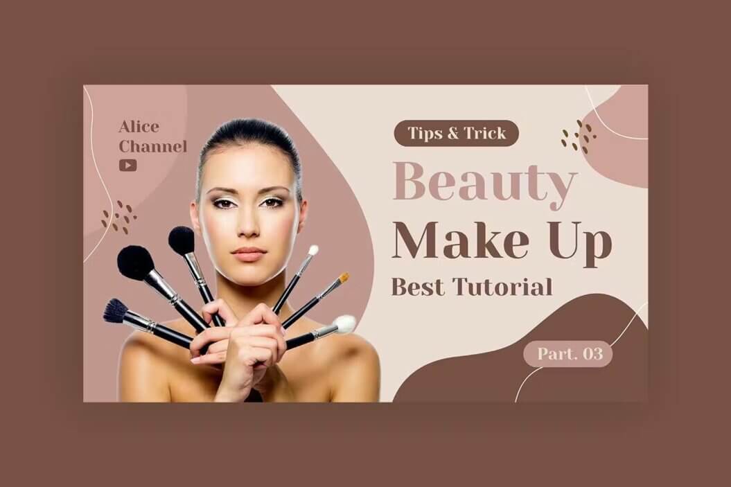 beauty and makeup tutorial thumbnail example