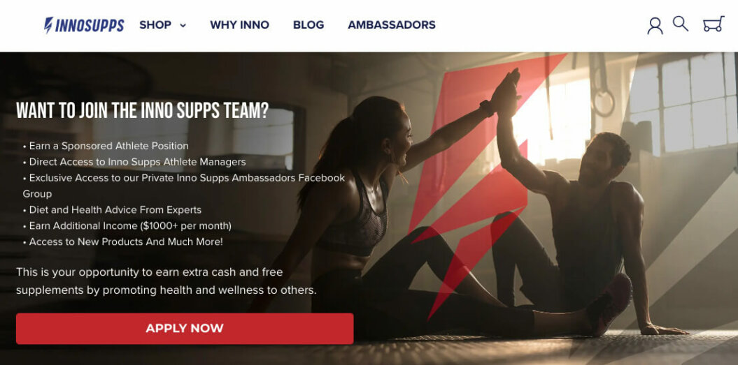 Innosupps ambassador program