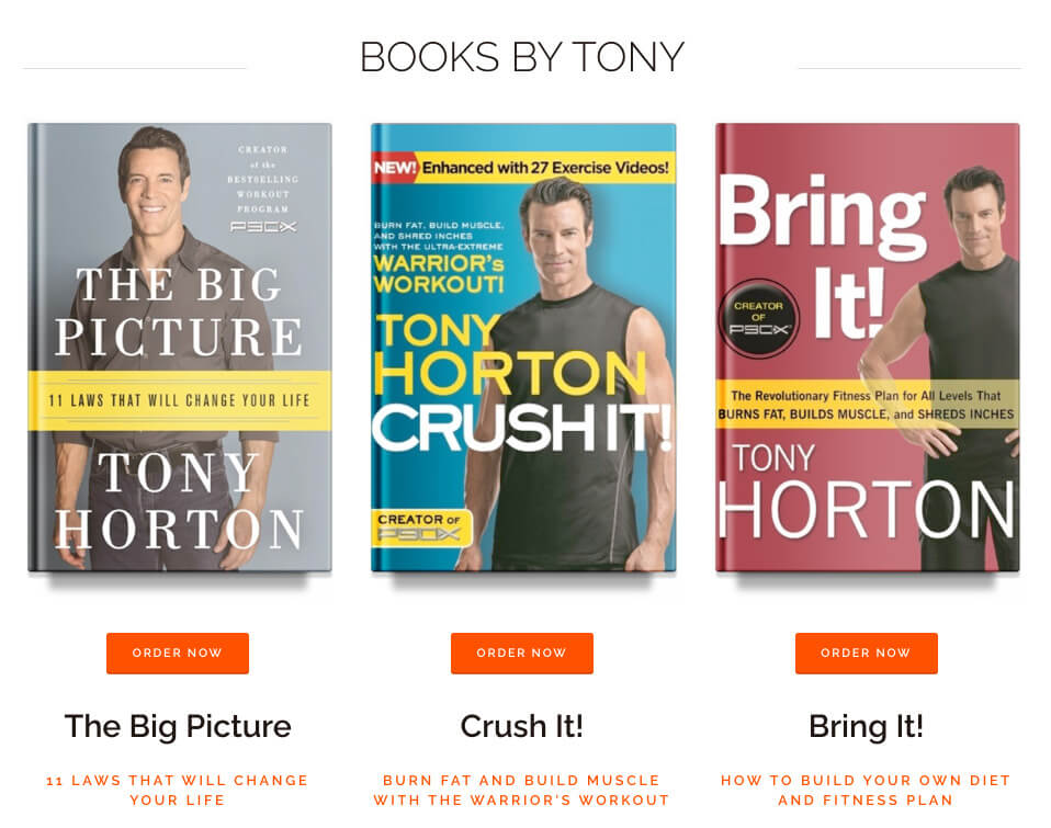 Tony Horton Life subscription only fitness ebooks 