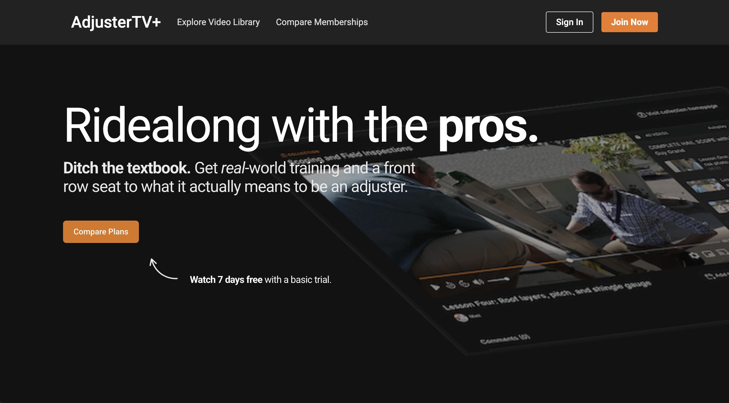 Adjuster TV Plus Homepage