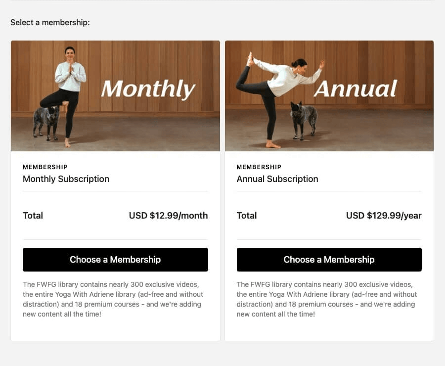 find what feels good membership pricing