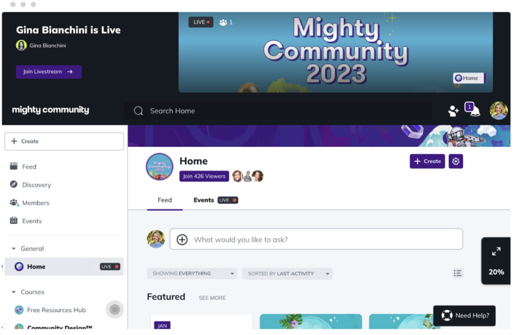 Mighty Networks Banner sample