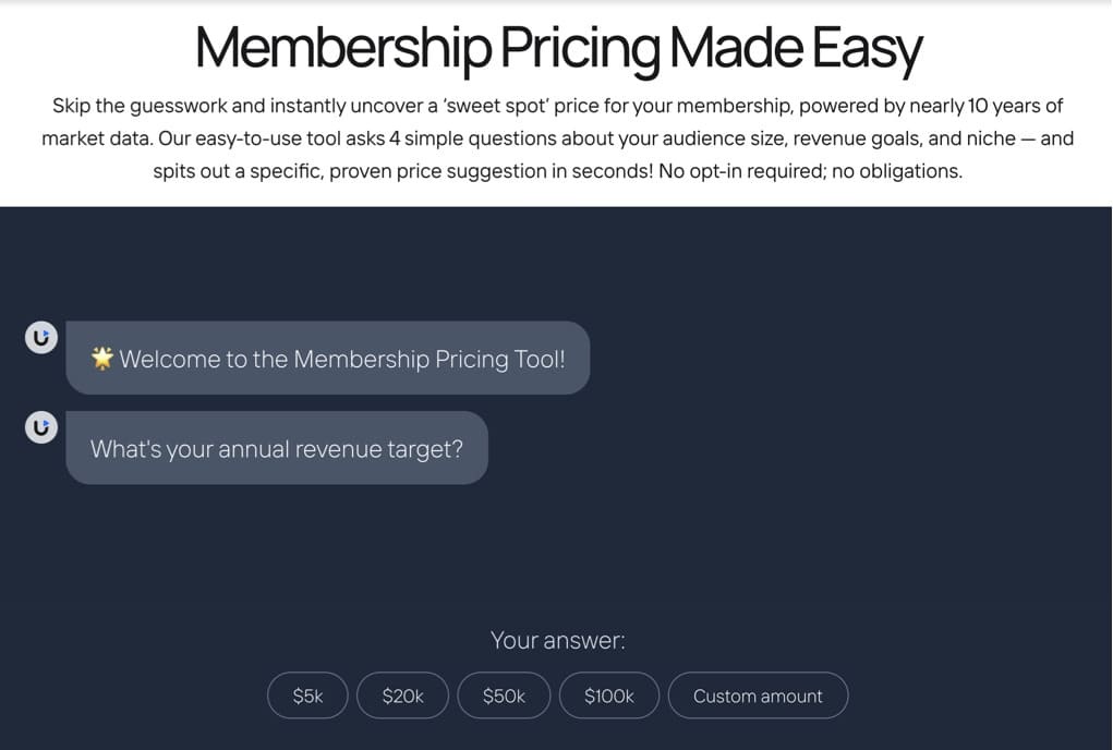 membership pricing made easy with Uscreen