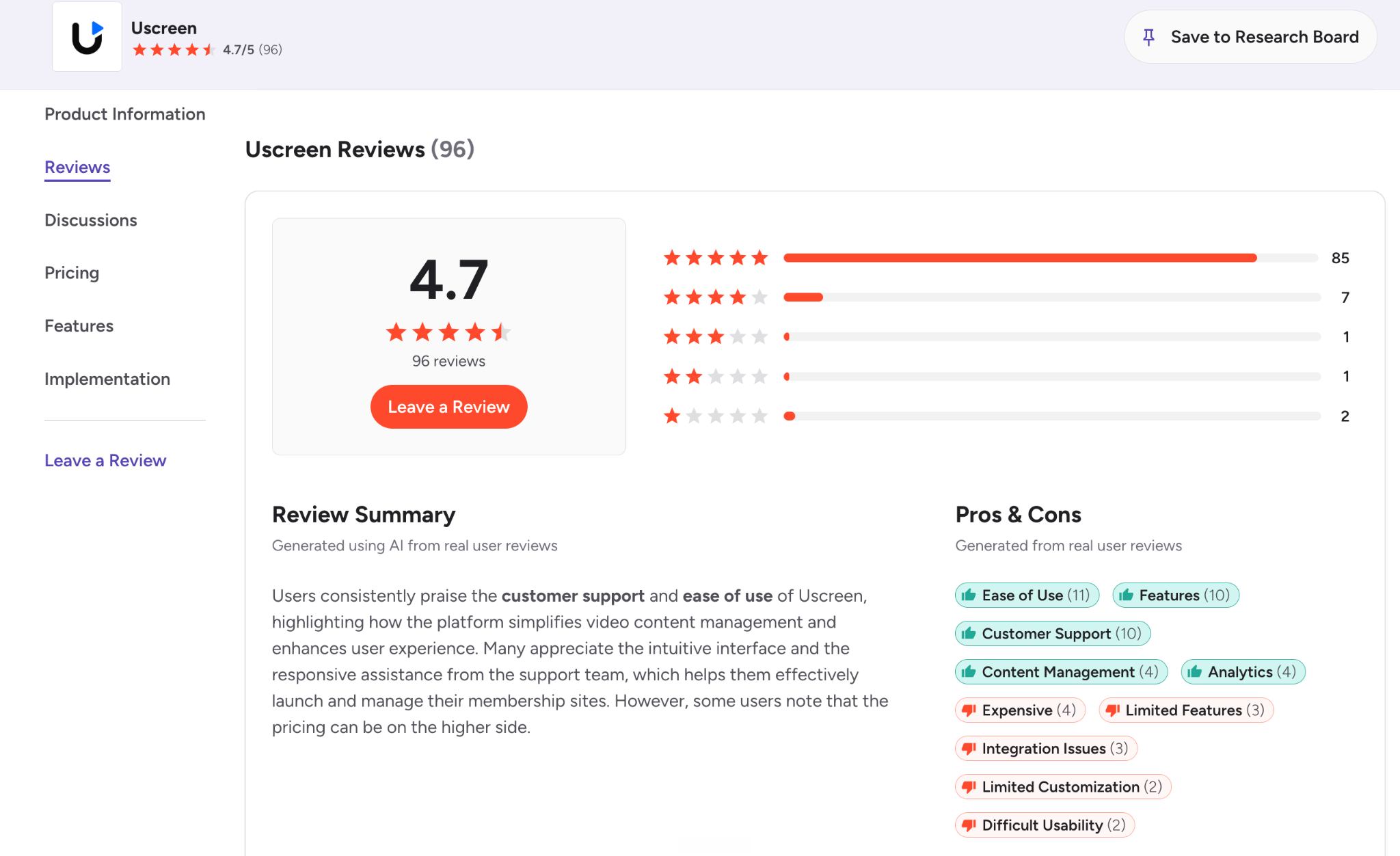 Uscreen Rating