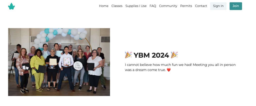 an image showing Your Book of Memories homepage