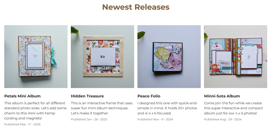 Your book of memories catalogue