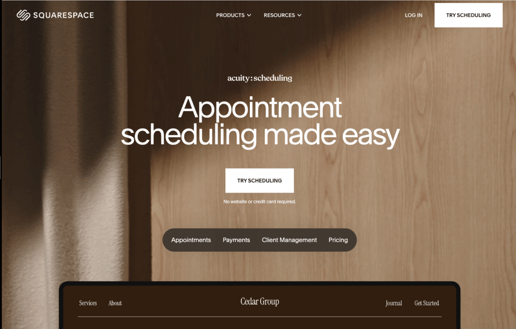 Acuity Scheduling - Squarespace