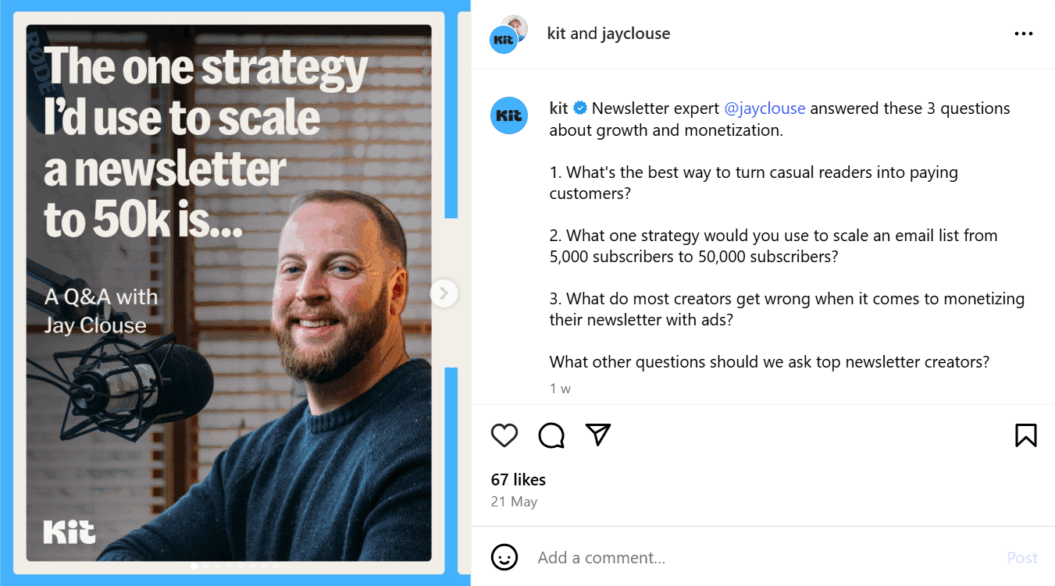 Jay Clouse Instagram Samples