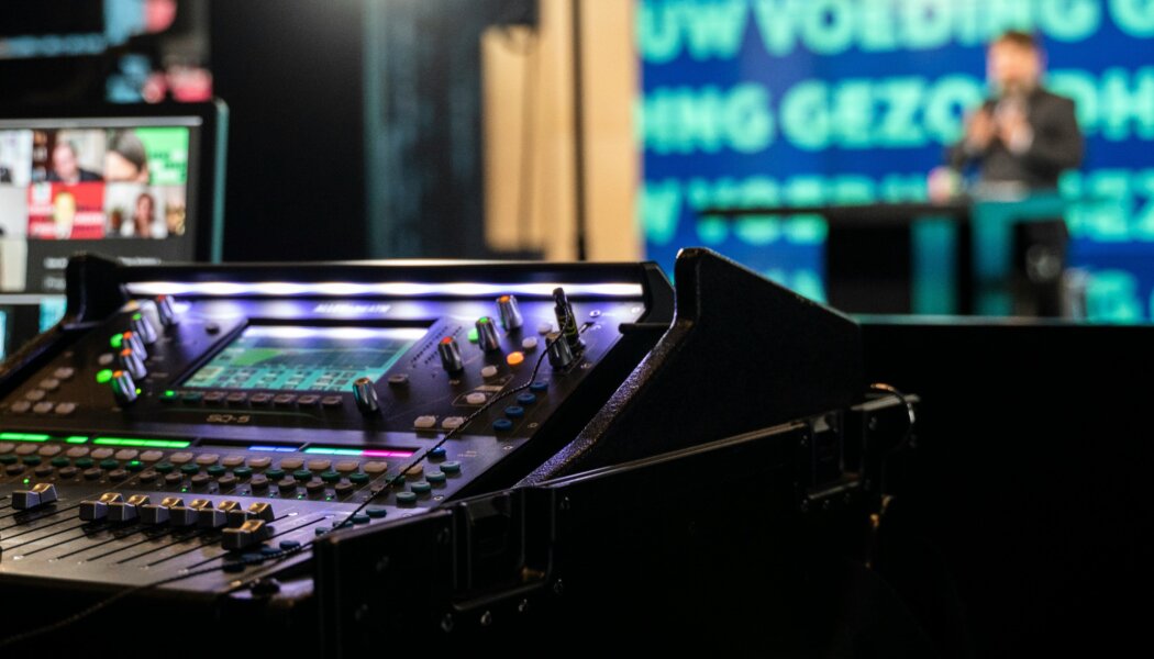 Video streaming setup for a live event.