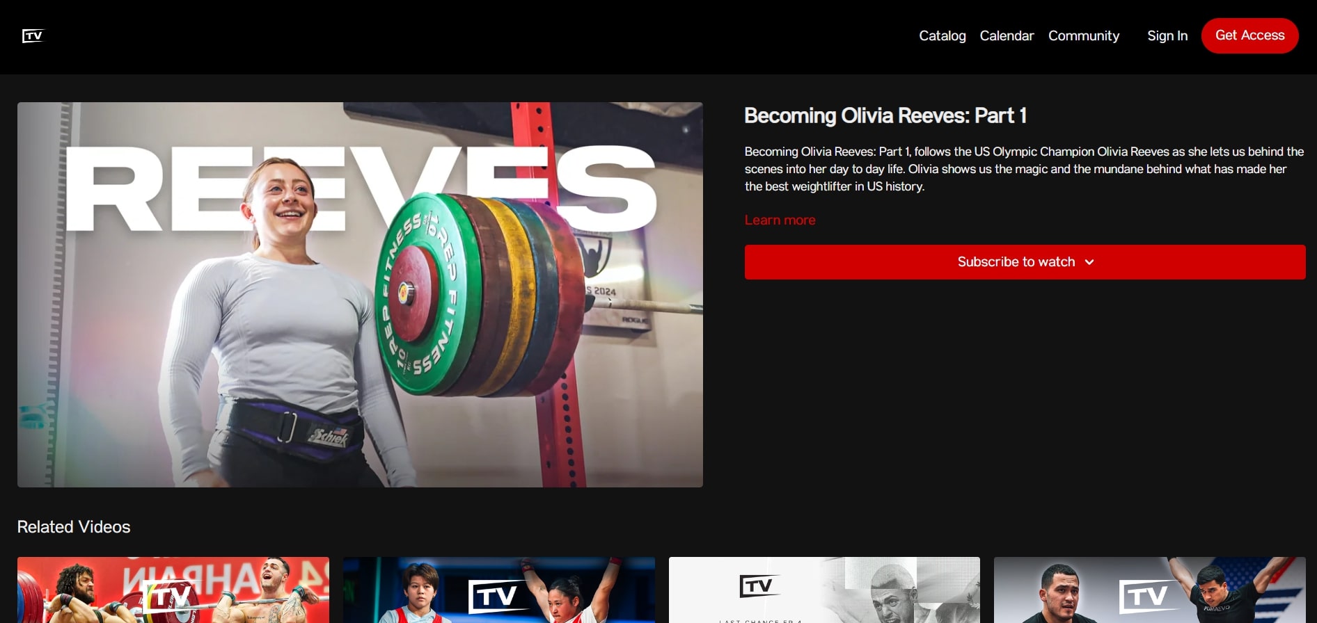 Homepage of Weightlifting House, an independent subscription platform.