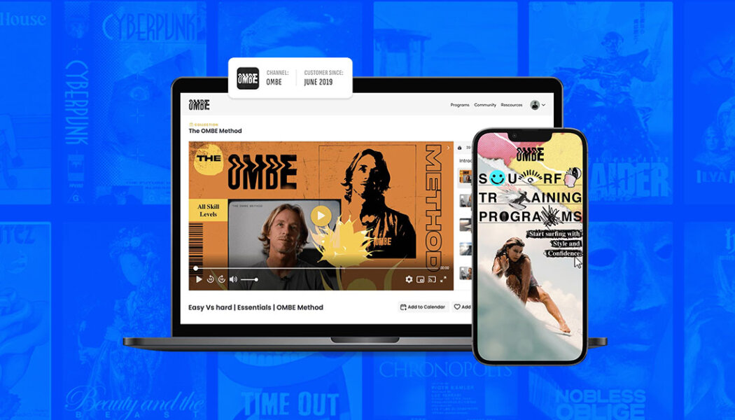 a laptop and mobile phone showing Ombre’s home page.
