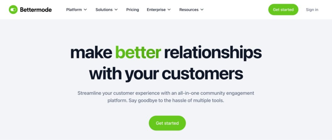 Bettermode website hompage