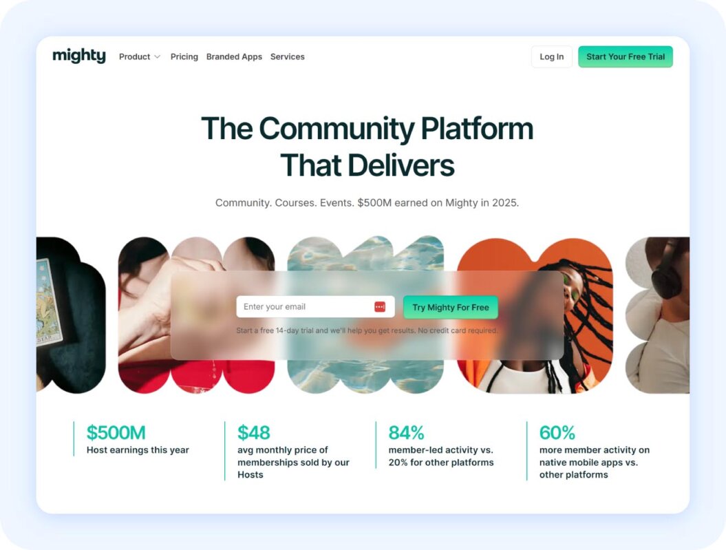 Mighty Networks, grow 4x faster with your own branded apps
