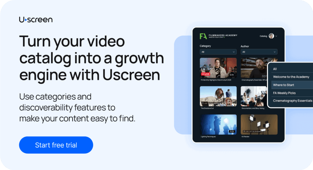 Turn your video catalog into a growth engine with Uscreen